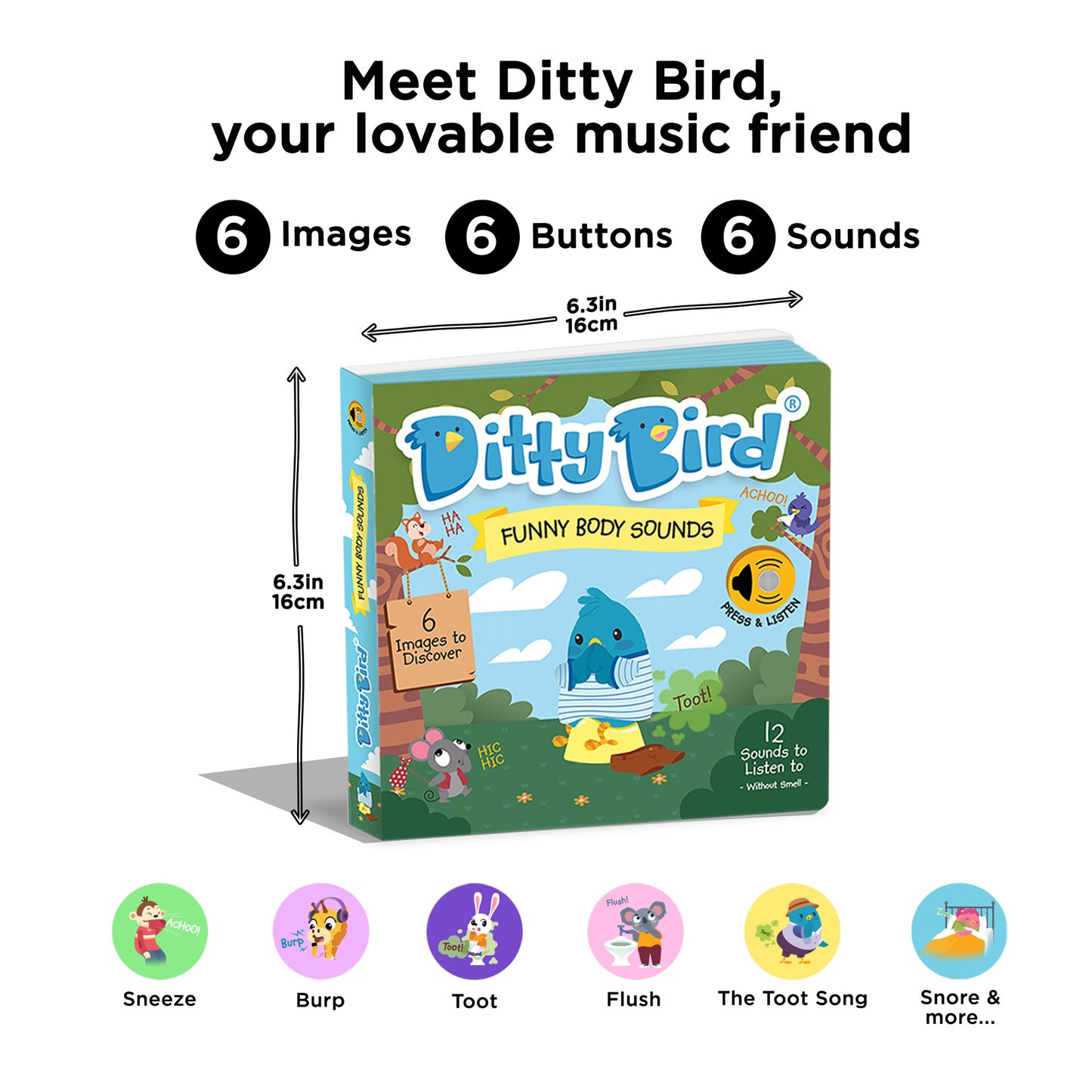 Ditty Bird (USB-C) - Funny Body Sounds