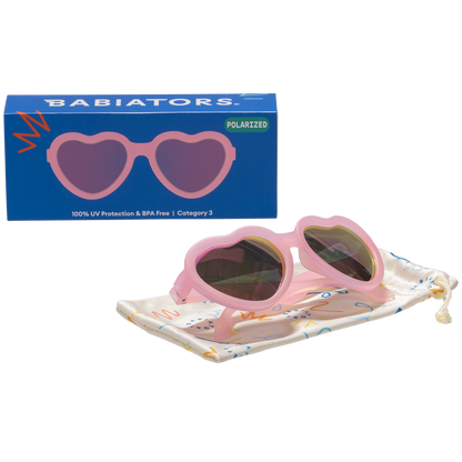 (Heart) Frosted Pink | Purple Lenses [POLARIZED]