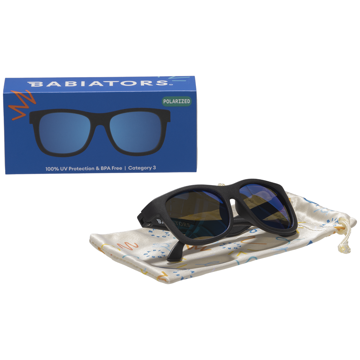 (Navigator) Jet Black | Cobalt Blue Lenses [POLARIZED]