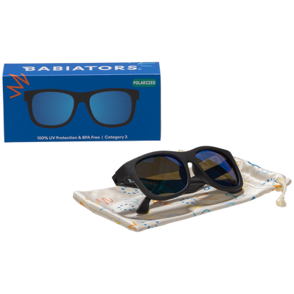 (Navigator) Jet Black | Cobalt Blue Lenses [POLARIZED]